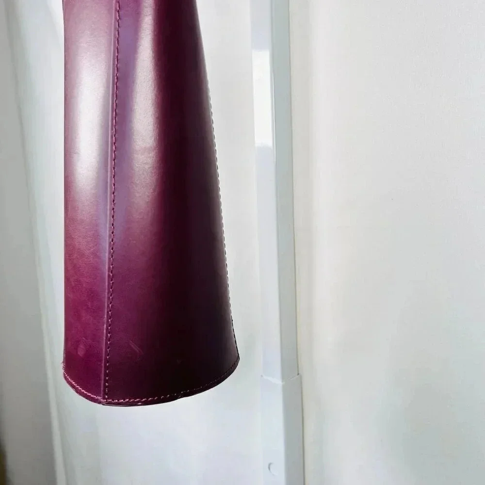 2/$30 OENOPHILIA Vino Tote Leather Burgundy Party Holiday